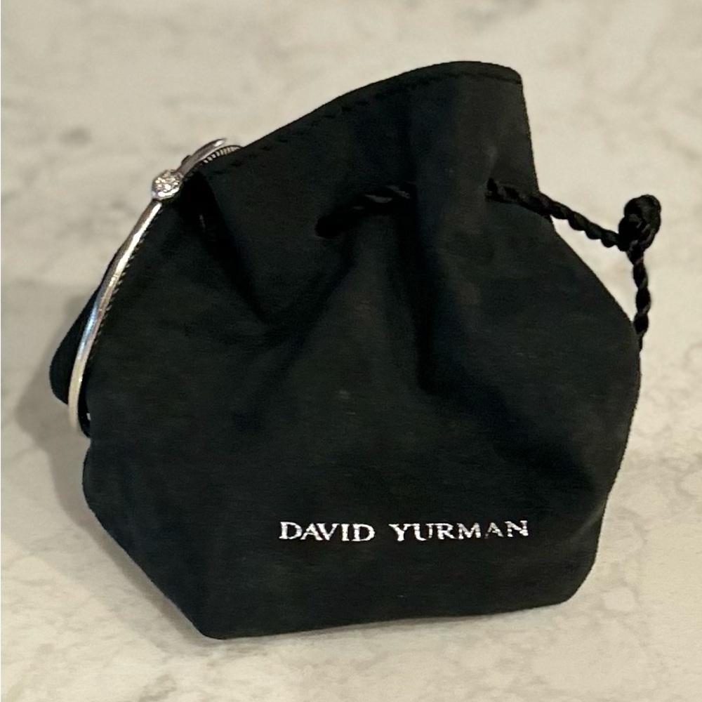 David Yurman Silver Bracelet with Diamond Detail - Picture 3 of 10
